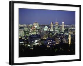 City Skyline, Montreal, Quebec, Canada-Walter Bibikow-Framed Photographic Print