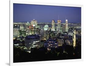 City Skyline, Montreal, Quebec, Canada-Walter Bibikow-Framed Photographic Print