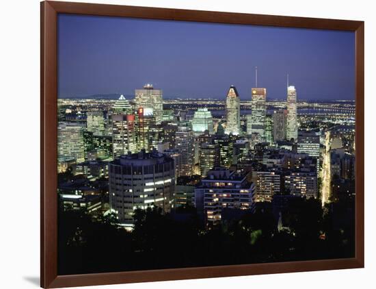 City Skyline, Montreal, Quebec, Canada-Walter Bibikow-Framed Photographic Print