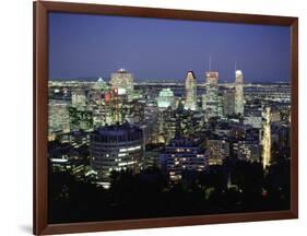 City Skyline, Montreal, Quebec, Canada-Walter Bibikow-Framed Photographic Print