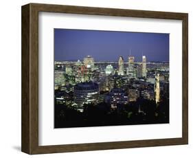 City Skyline, Montreal, Quebec, Canada-Walter Bibikow-Framed Photographic Print