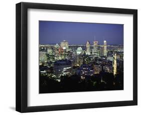 City Skyline, Montreal, Quebec, Canada-Walter Bibikow-Framed Photographic Print