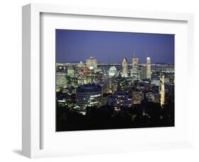 City Skyline, Montreal, Quebec, Canada-Walter Bibikow-Framed Photographic Print