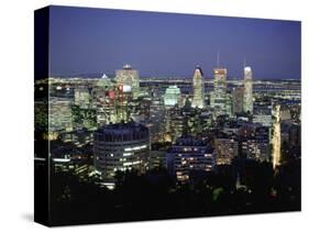 City Skyline, Montreal, Quebec, Canada-Walter Bibikow-Stretched Canvas