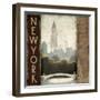 City Skyline New York Vintage Square-Marco Fabiano-Framed Art Print