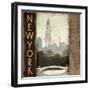 City Skyline New York Vintage Square-Marco Fabiano-Framed Art Print