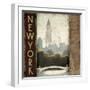 City Skyline New York Vintage Square-Marco Fabiano-Framed Art Print