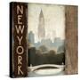 City Skyline New York Vintage Square-Marco Fabiano-Stretched Canvas