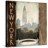 City Skyline New York Vintage Square-Marco Fabiano-Stretched Canvas