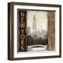 City Skyline New York Vintage Square-Marco Fabiano-Framed Art Print