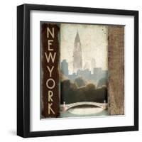 City Skyline New York Vintage Square-Marco Fabiano-Framed Art Print