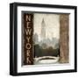 City Skyline New York Vintage Square-Marco Fabiano-Framed Art Print