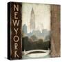 City Skyline New York Vintage Square-Marco Fabiano-Stretched Canvas