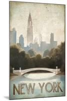 City Skyline New York Vintage V2-Marco Fabiano-Mounted Art Print