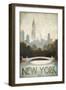 City Skyline New York Vintage V2-Marco Fabiano-Framed Art Print