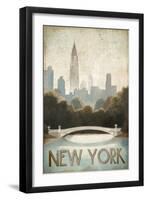 City Skyline New York Vintage V2-Marco Fabiano-Framed Art Print