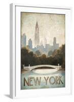 City Skyline New York Vintage V2-Marco Fabiano-Framed Art Print