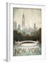 City Skyline New York Vintage V2-Marco Fabiano-Framed Art Print