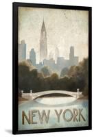 City Skyline New York Vintage V2-Marco Fabiano-Framed Art Print