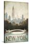 City Skyline New York Vintage V2-Marco Fabiano-Stretched Canvas