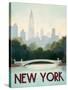 City Skyline New York-Marco Fabiano-Stretched Canvas