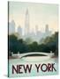 City Skyline New York-Marco Fabiano-Stretched Canvas