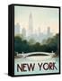 City Skyline New York-Marco Fabiano-Framed Stretched Canvas