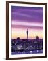 City Skyline / Night View, Auckland, North Island, New Zealand-Steve Vidler-Framed Photographic Print