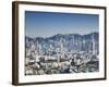 City Skyline of Kowloon and Hong Kong Island from Lion Rock, Hong Kong, China-Ian Trower-Framed Photographic Print