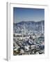 City Skyline of Kowloon and Hong Kong Island from Lion Rock, Hong Kong, China-Ian Trower-Framed Photographic Print