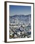 City Skyline of Kowloon and Hong Kong Island from Lion Rock, Hong Kong, China-Ian Trower-Framed Photographic Print