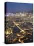 City Skyline of Kowloon and Hong Kong Island from Lion Rock, Hong Kong, China-Ian Trower-Stretched Canvas