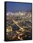 City Skyline of Kowloon and Hong Kong Island from Lion Rock, Hong Kong, China-Ian Trower-Framed Stretched Canvas