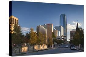 City Skyline, Oklahoma City, Oklahoma, USA-Walter Bibikow-Stretched Canvas