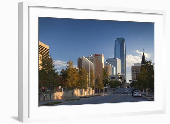 City Skyline, Oklahoma City, Oklahoma, USA-Walter Bibikow-Framed Photographic Print