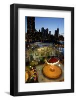 City Skyline Overview of Navy Pier at Sunset, Chicago, Illinois-Cindy Miller Hopkins-Framed Photographic Print