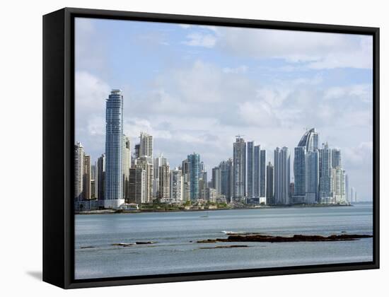 City Skyline, Panama City, Panama, Central America-Christian Kober-Framed Stretched Canvas