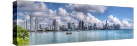 City Skyline Panorama-Nish Nalbandian-Stretched Canvas