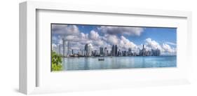 City Skyline Panorama-Nish Nalbandian-Framed Art Print