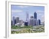 City Skyline, Perth, Western Australia, Australia-Peter Scholey-Framed Photographic Print