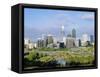 City Skyline, Perth, Western Australia, Australia-Peter Scholey-Framed Stretched Canvas