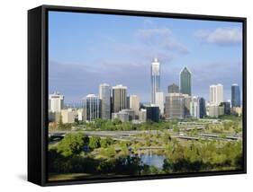 City Skyline, Perth, Western Australia, Australia-Peter Scholey-Framed Stretched Canvas