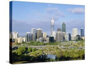 City Skyline, Perth, Western Australia, Australia-Peter Scholey-Stretched Canvas