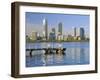 City Skyline, Perth, Western Australia, Australia-Gavin Hellier-Framed Premium Photographic Print