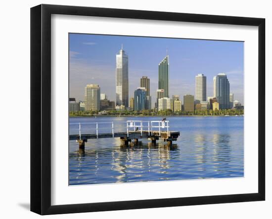 City Skyline, Perth, Western Australia, Australia-Gavin Hellier-Framed Premium Photographic Print