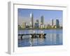 City Skyline, Perth, Western Australia, Australia-Gavin Hellier-Framed Premium Photographic Print