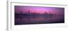 City skyline reflecting in Lake Michigan at dusk, Chicago, Illinois, USA-Panoramic Images-Framed Photographic Print