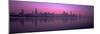 City skyline reflecting in Lake Michigan at dusk, Chicago, Illinois, USA-Panoramic Images-Mounted Photographic Print