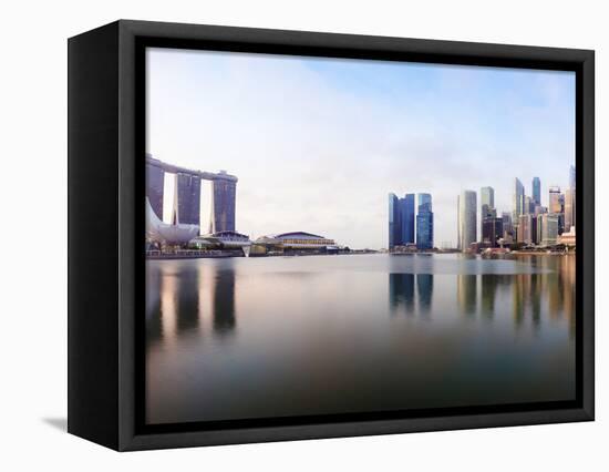 City Skyline Viewed across Marina Bay, Singapore-Gavin Hellier-Framed Stretched Canvas