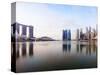 City Skyline Viewed across Marina Bay, Singapore-Gavin Hellier-Stretched Canvas